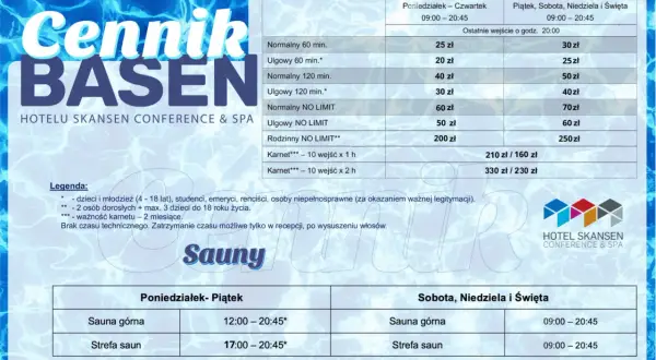 Basen Skansen Sierpc: Godziny otwarcia, cennik planuj lato!