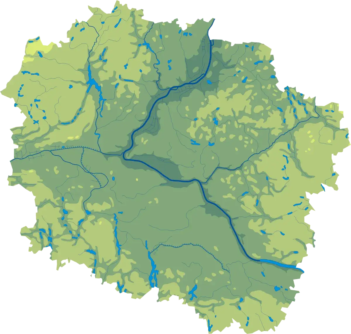 Mapa jezior kujawsko-pomorskich