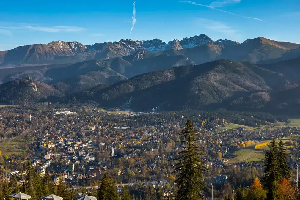 Zakopane Krupówki Gubałówka widok na Tatry